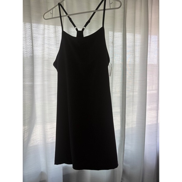 All in Motion Womens Flex Strappy Dress Black Racerback Built-In Liner L - Picture 1 of 11